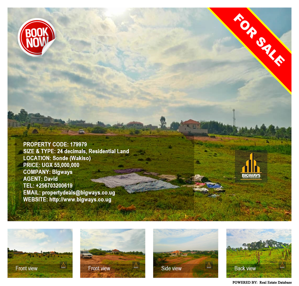 Residential Land  for sale in Sonde Wakiso Uganda, code: 179979