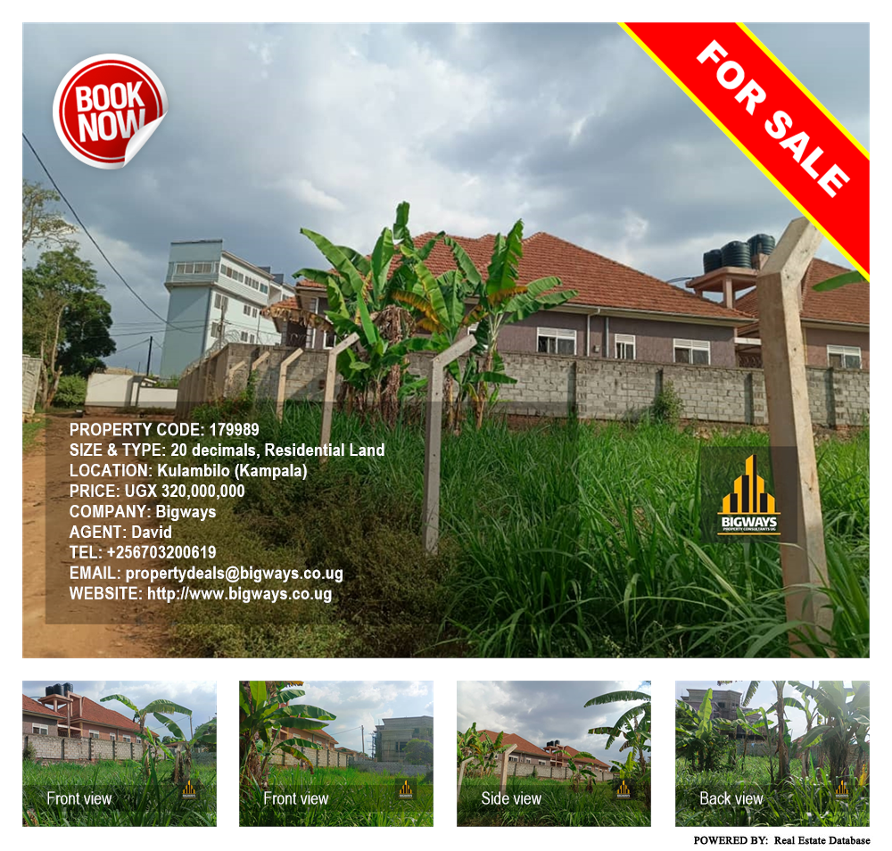 Residential Land  for sale in Kulambilo Kampala Uganda, code: 179989