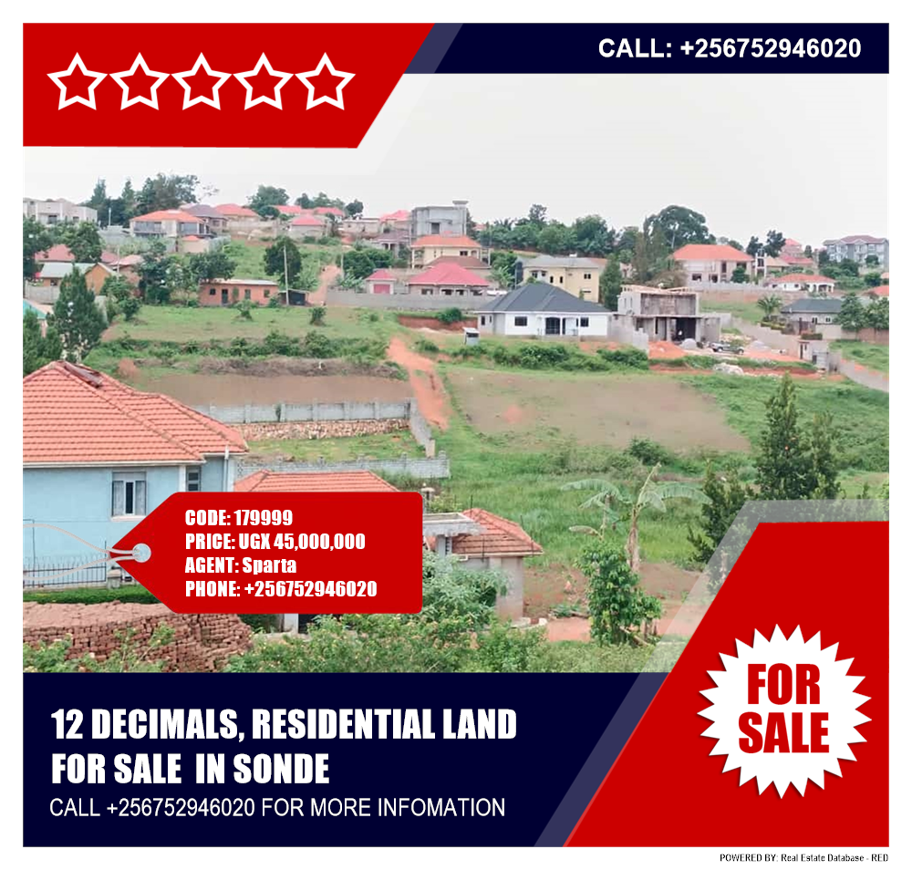 Residential Land  for sale in Sonde Wakiso Uganda, code: 179999