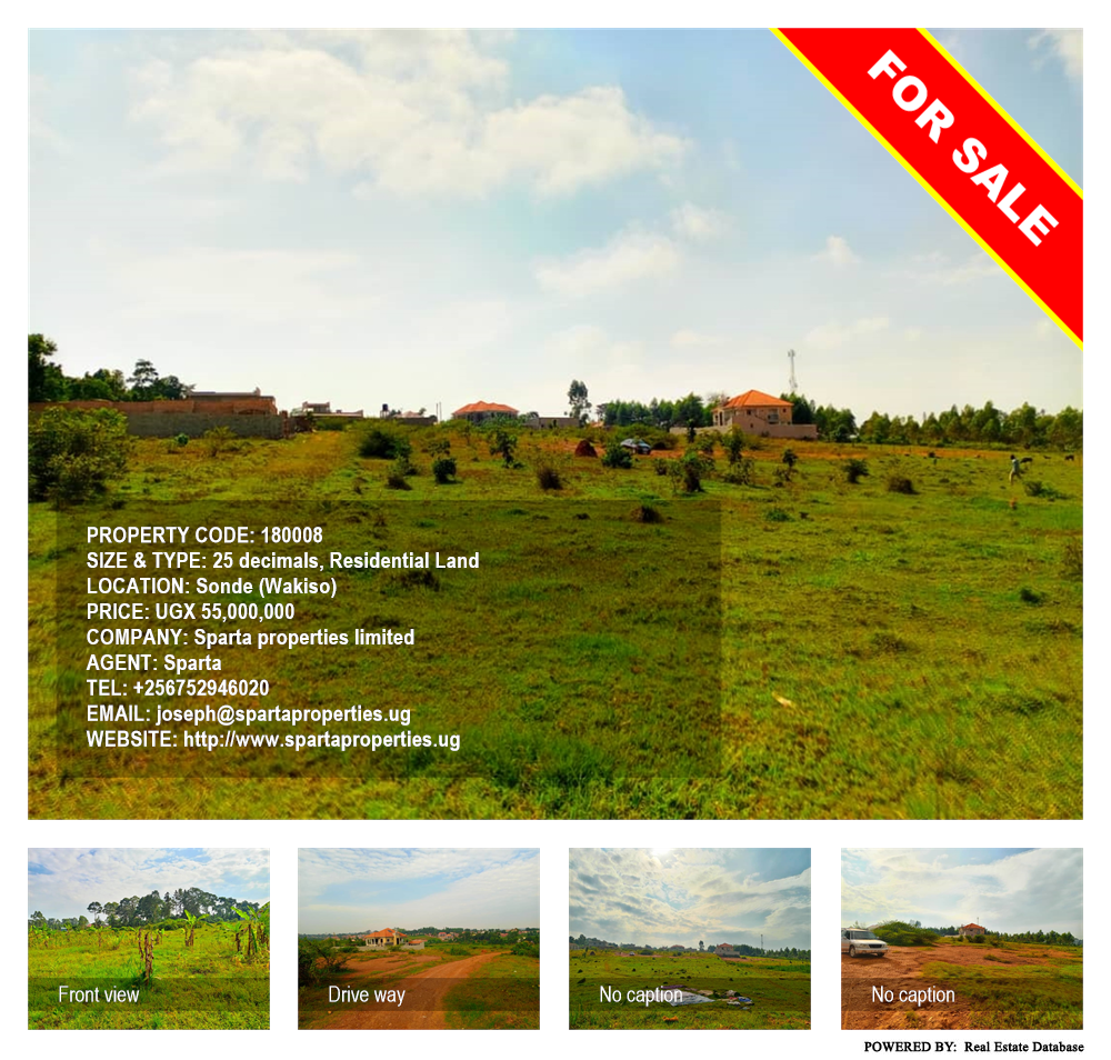 Residential Land  for sale in Sonde Wakiso Uganda, code: 180008