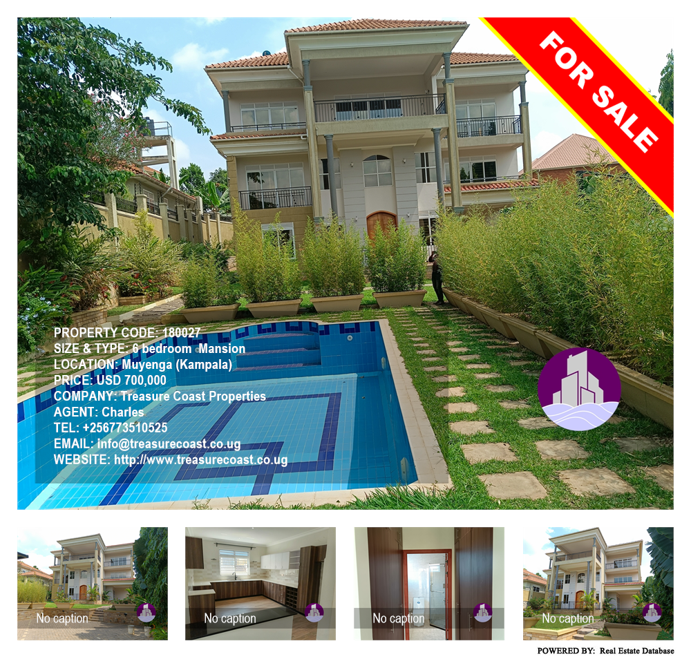 6 bedroom Mansion  for sale in Muyenga Kampala Uganda, code: 180027