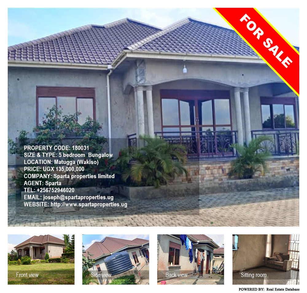 5 bedroom Bungalow  for sale in Matugga Wakiso Uganda, code: 180031