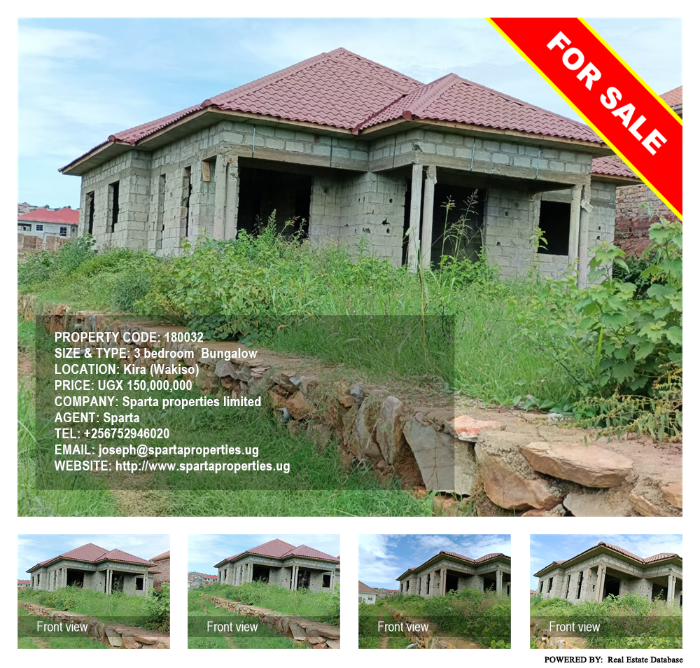 3 bedroom Bungalow  for sale in Kira Wakiso Uganda, code: 180032