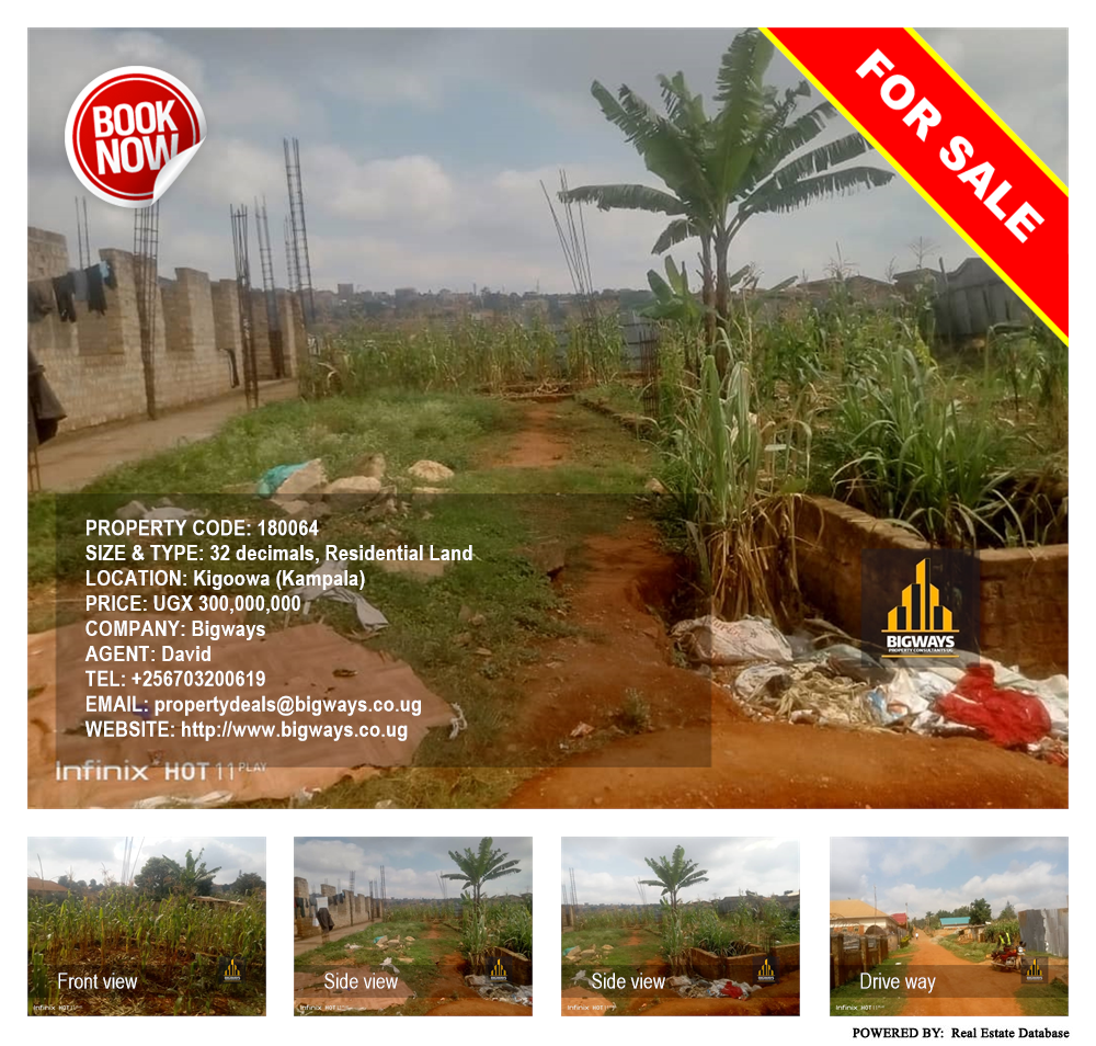 Residential Land  for sale in Kigoowa Kampala Uganda, code: 180064