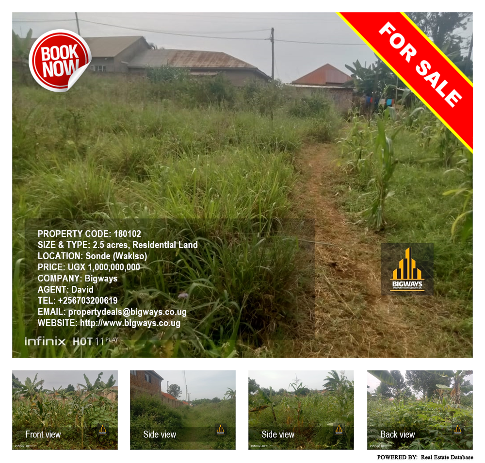 Residential Land  for sale in Sonde Wakiso Uganda, code: 180102