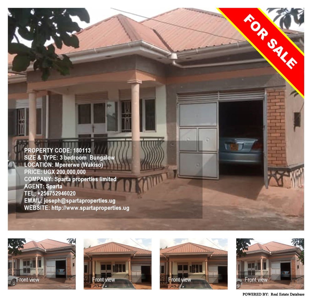 3 bedroom Bungalow  for sale in Mpererwe Wakiso Uganda, code: 180113