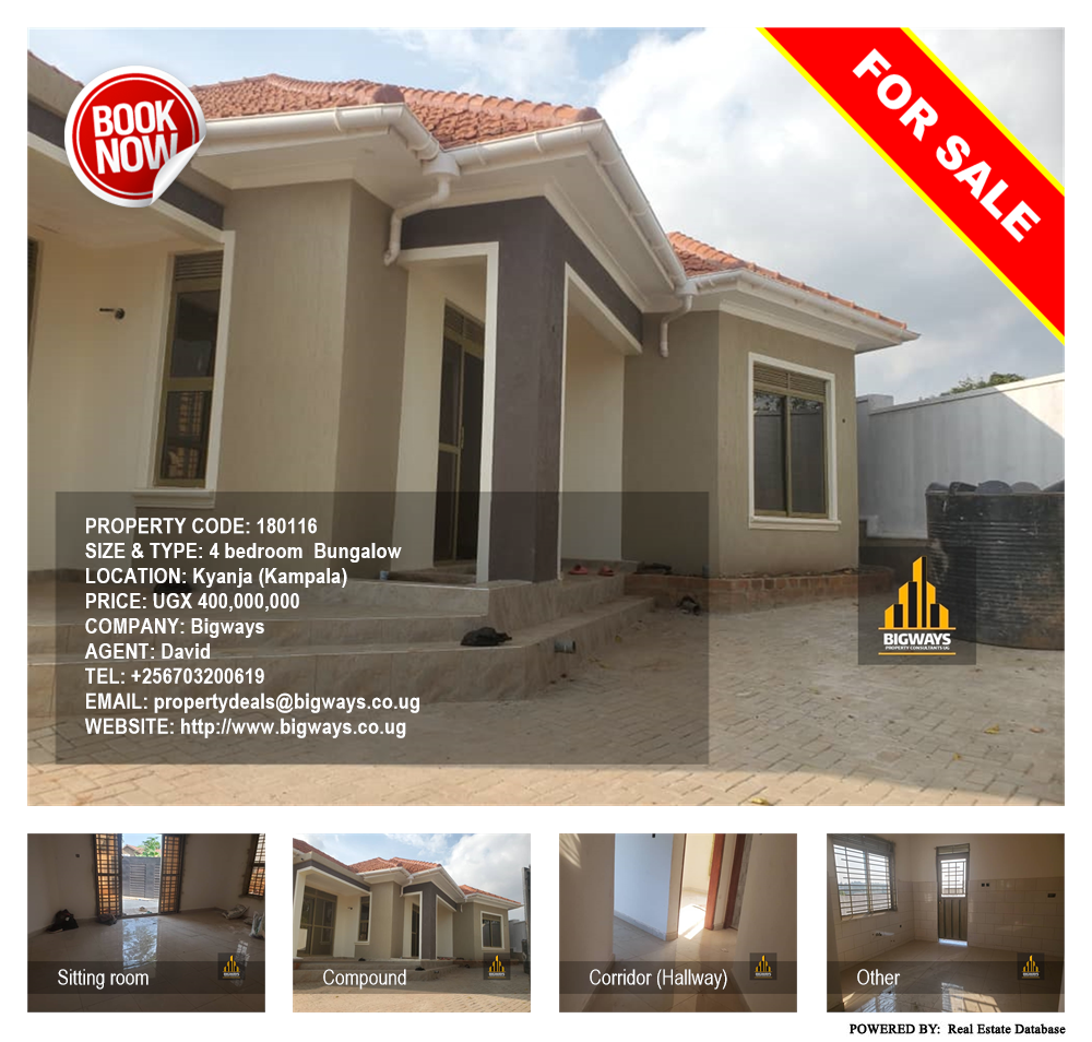 4 bedroom Bungalow  for sale in Kyanja Kampala Uganda, code: 180116