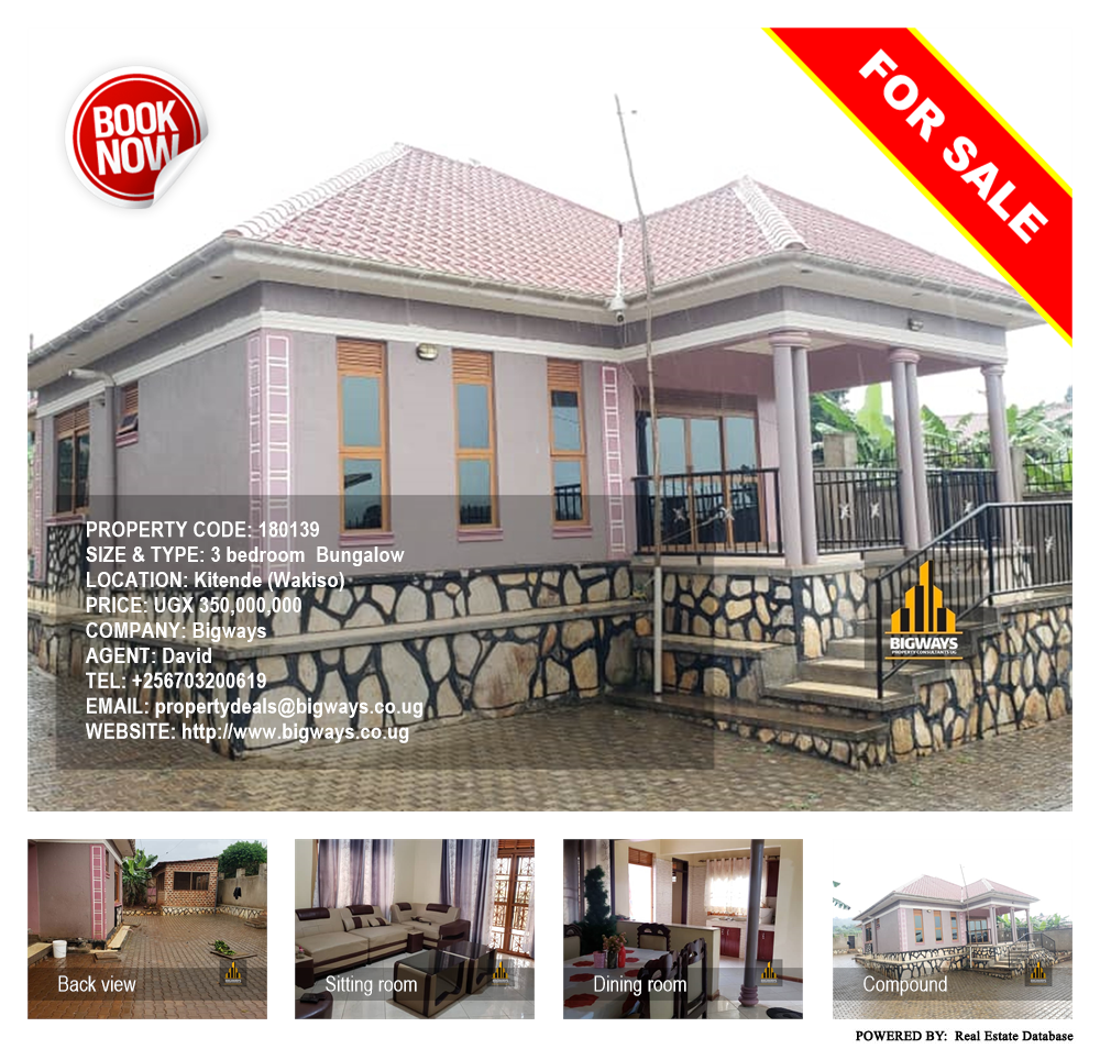 3 bedroom Bungalow  for sale in Kitende Wakiso Uganda, code: 180139