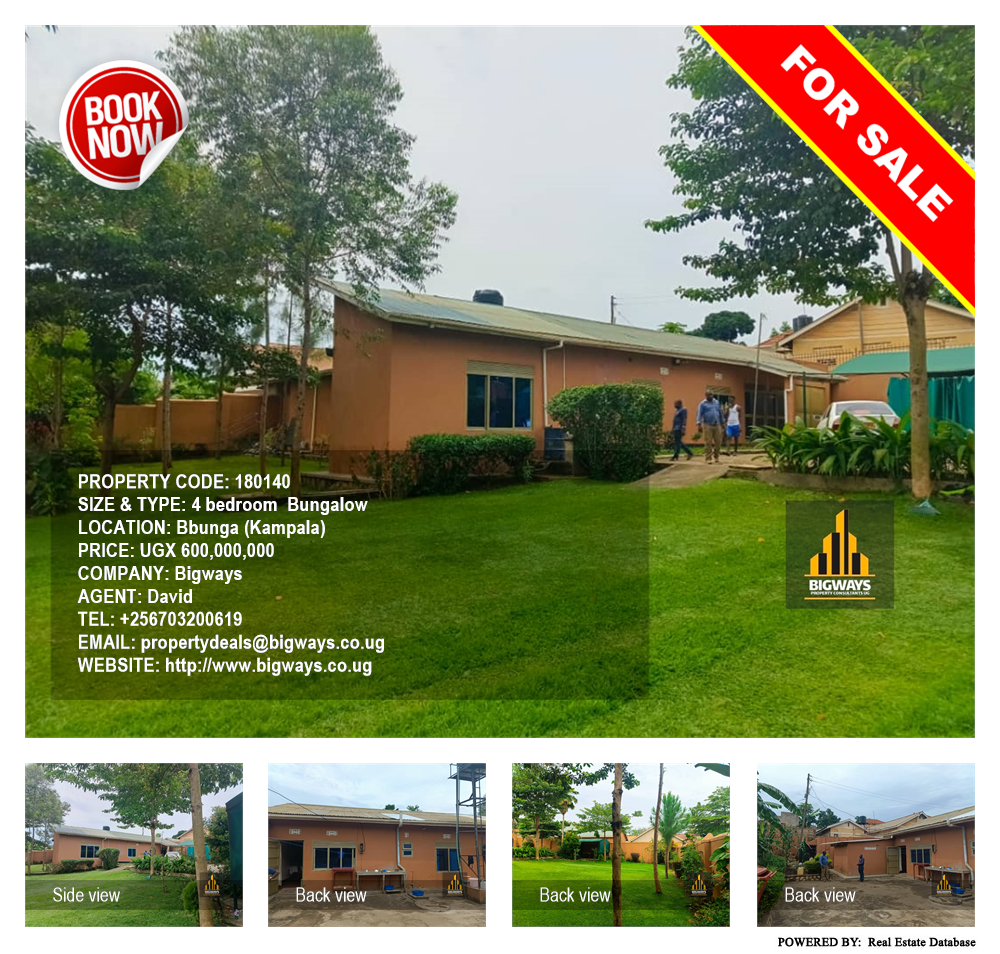 4 bedroom Bungalow  for sale in Bbunga Kampala Uganda, code: 180140