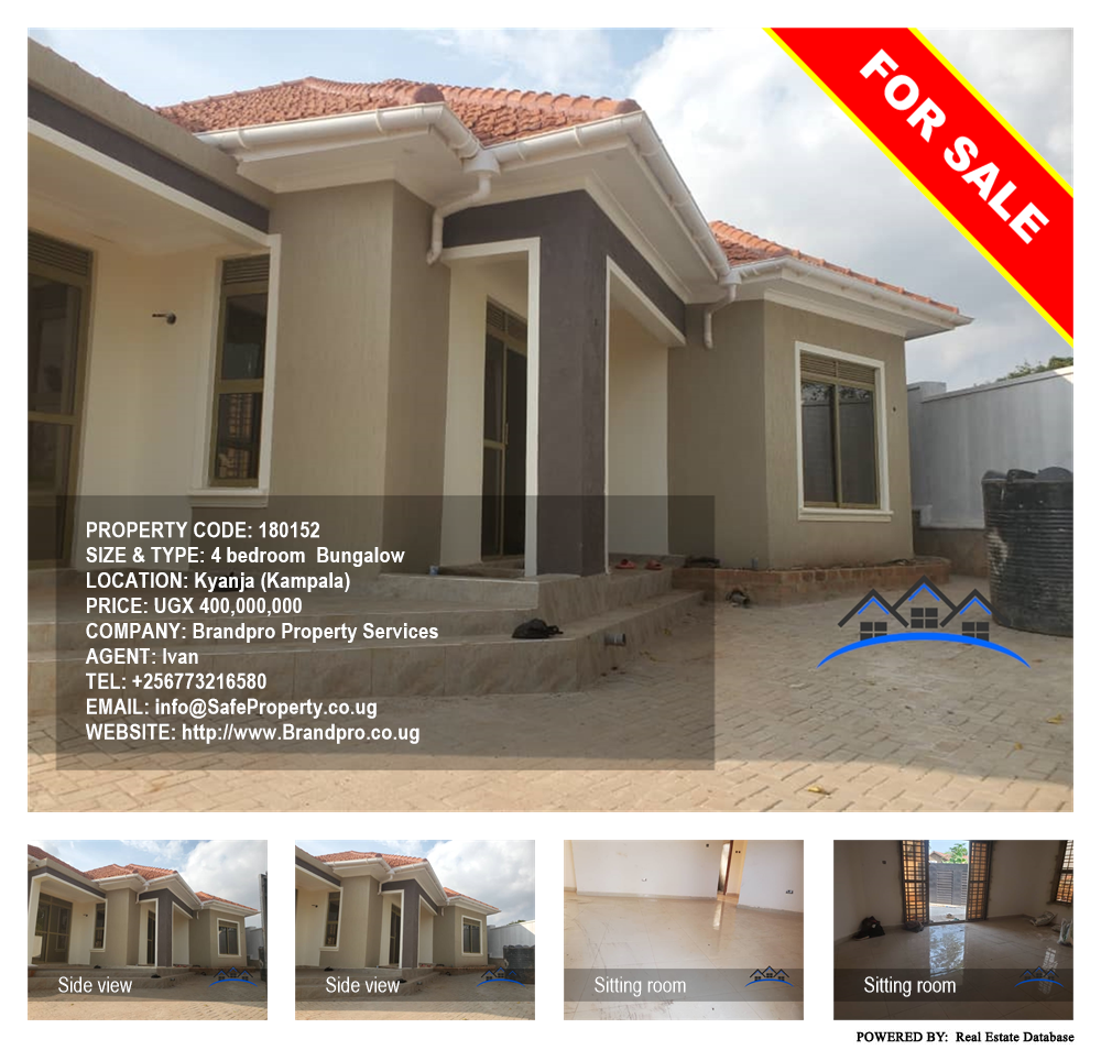 4 bedroom Bungalow  for sale in Kyanja Kampala Uganda, code: 180152