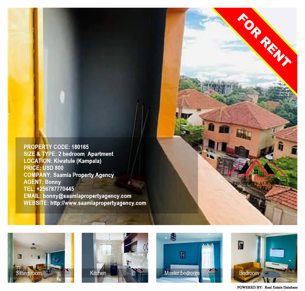 2 bedroom Apartment  for rent in Kiwaatule Kampala Uganda, code: 180165