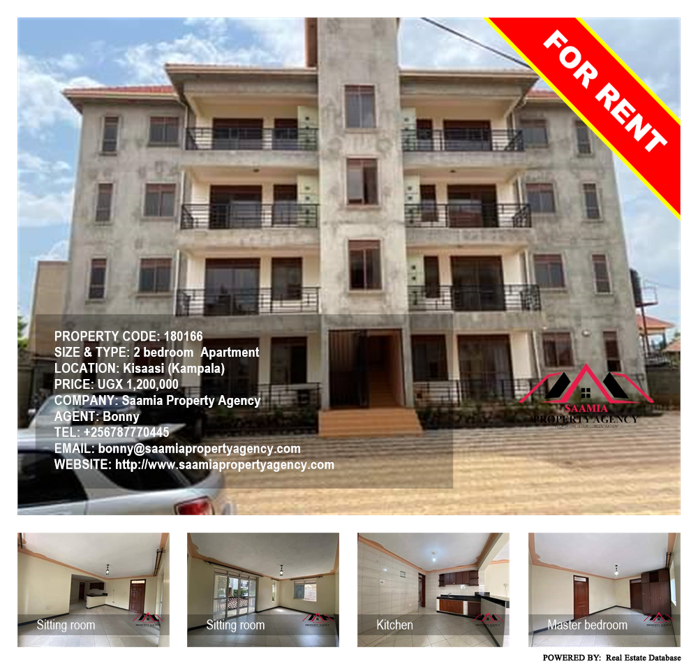 2 bedroom Apartment  for rent in Kisaasi Kampala Uganda, code: 180166