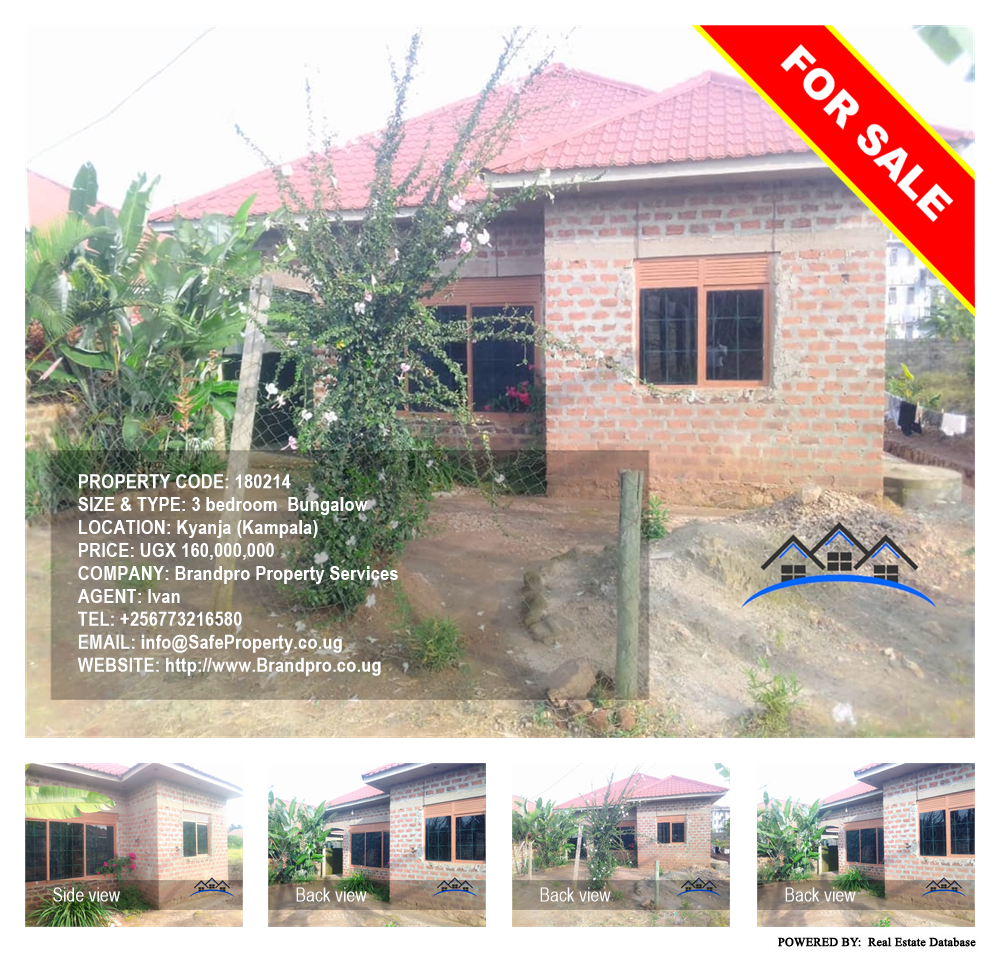 3 bedroom Bungalow  for sale in Kyanja Kampala Uganda, code: 180214