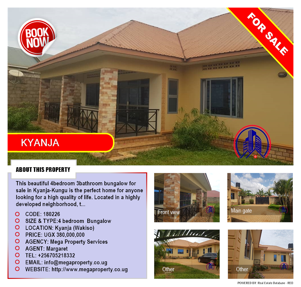 4 bedroom Bungalow  for sale in Kyanja Wakiso Uganda, code: 180226