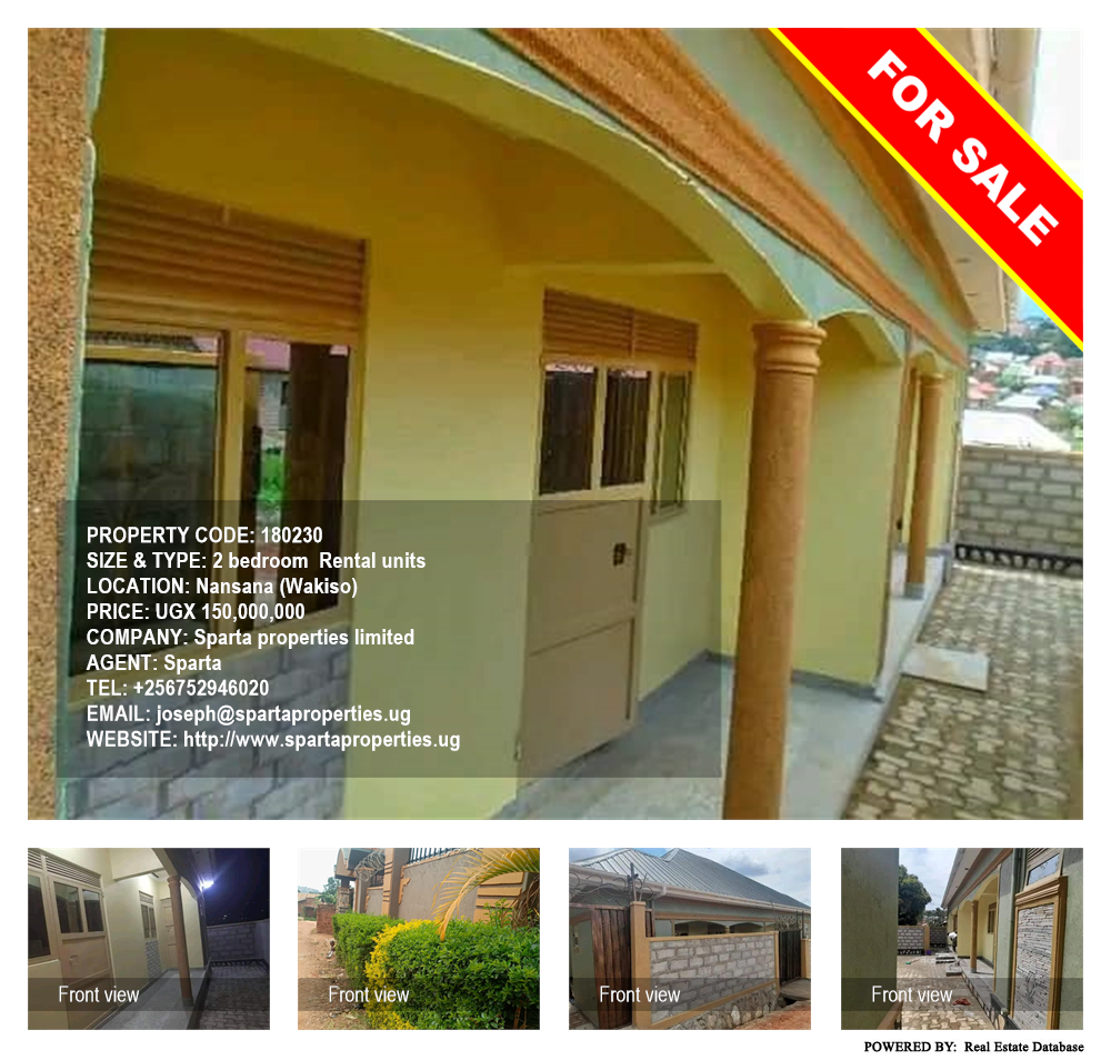 2 bedroom Rental units  for sale in Nansana Wakiso Uganda, code: 180230