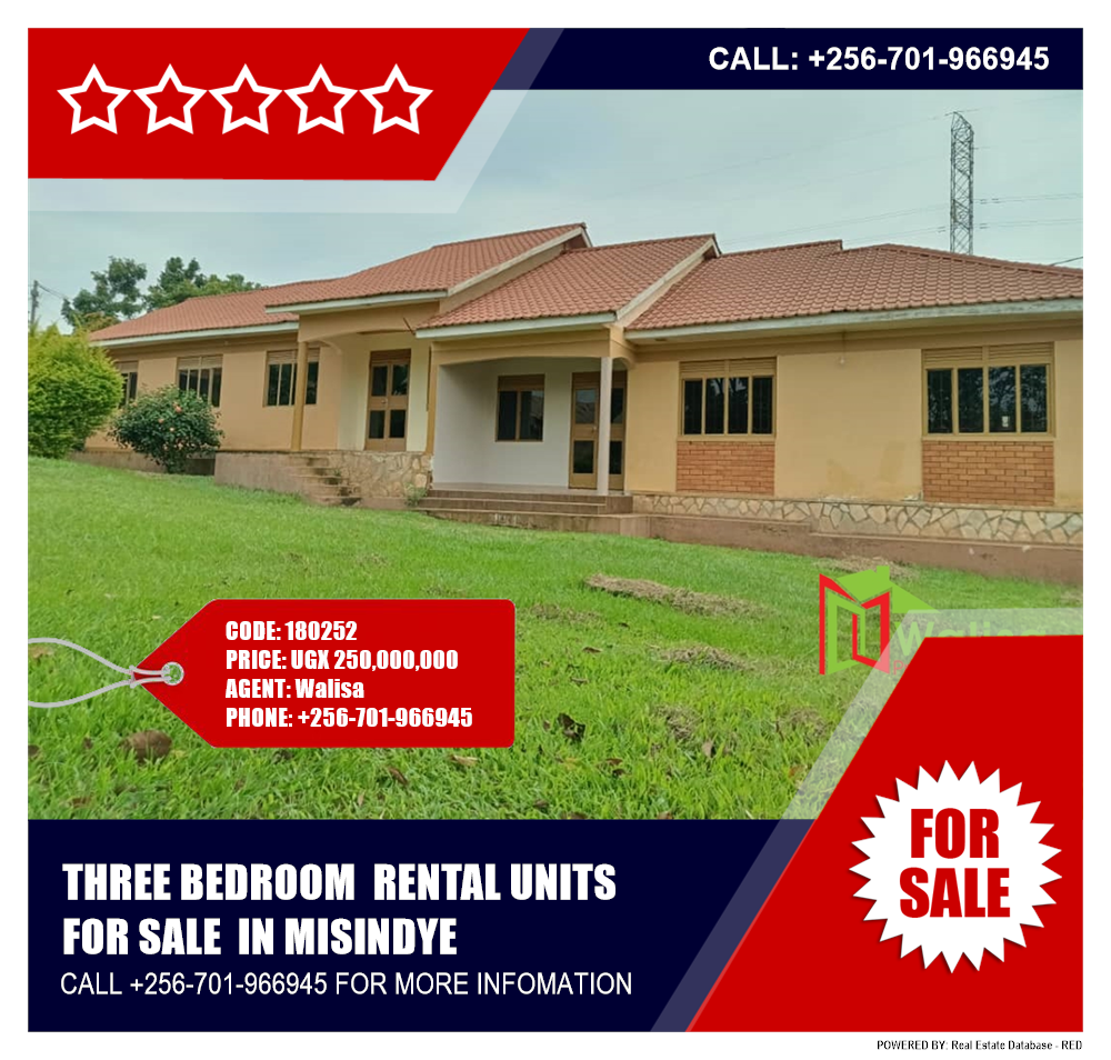 3 bedroom Rental units  for sale in Misindye Wakiso Uganda, code: 180252