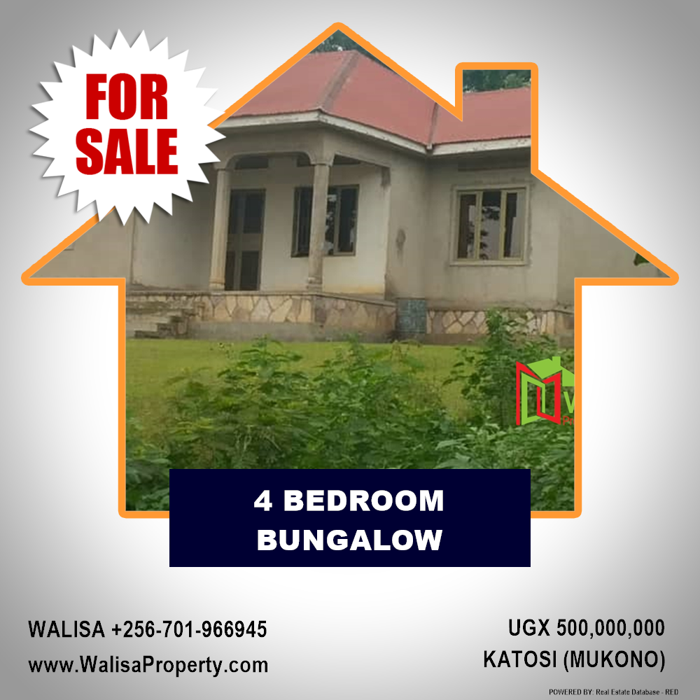 4 bedroom Bungalow  for sale in Katosi Mukono Uganda, code: 180269