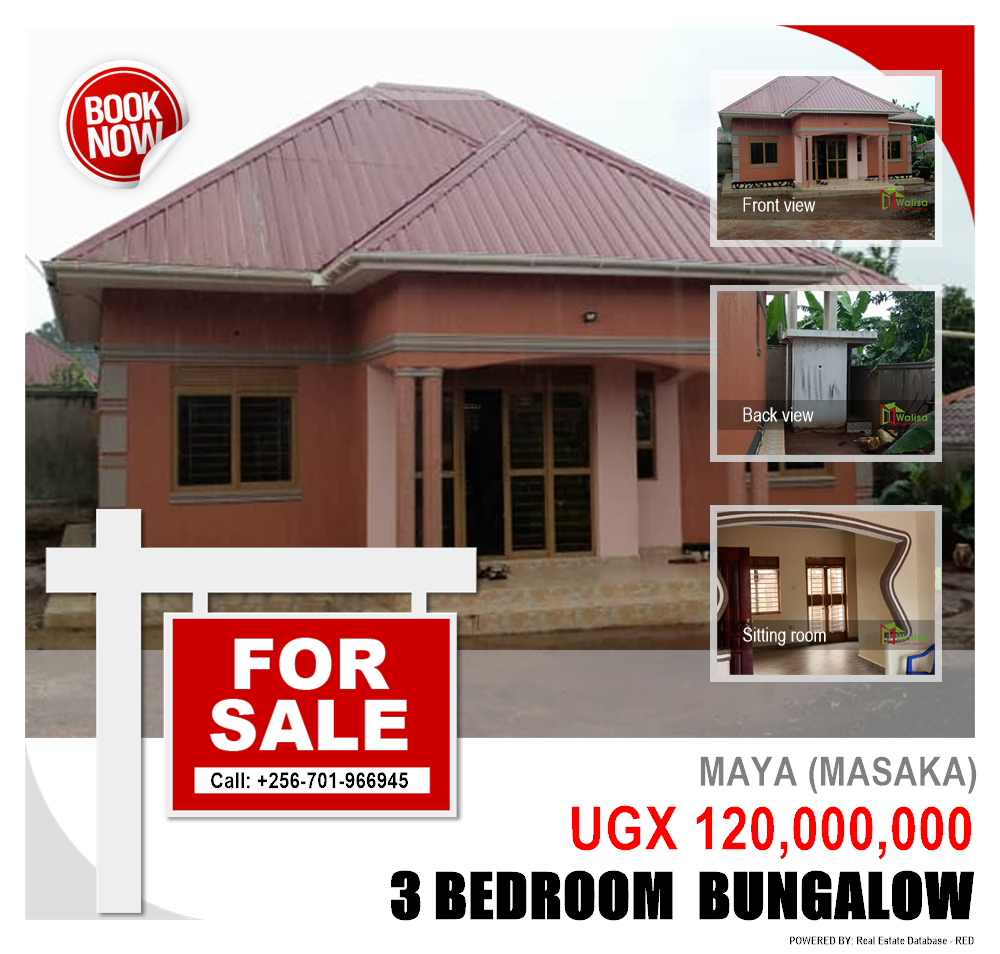 3 bedroom Bungalow  for sale in Maya Masaka Uganda, code: 180359