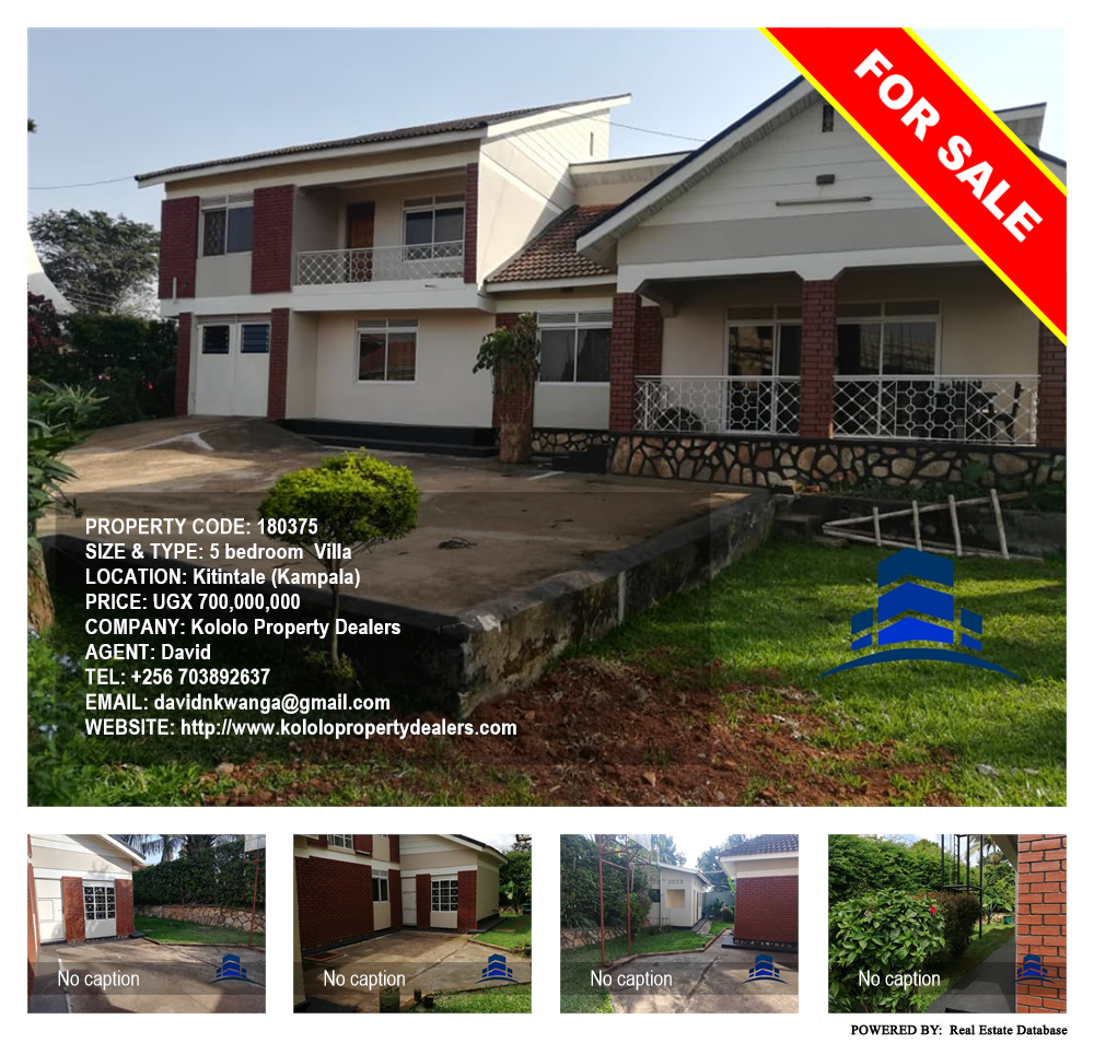 5 bedroom Villa  for sale in Kitintale Kampala Uganda, code: 180375