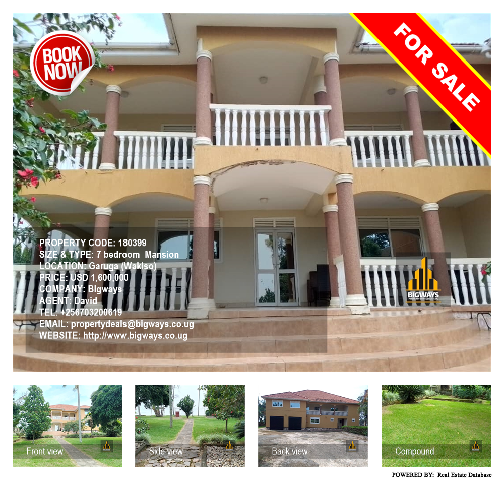 7 bedroom Mansion  for sale in Garuga Wakiso Uganda, code: 180399