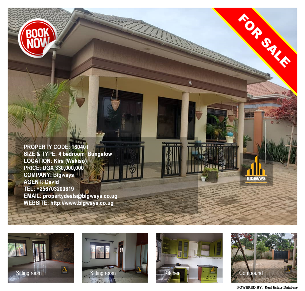 4 bedroom Bungalow  for sale in Kira Wakiso Uganda, code: 180401