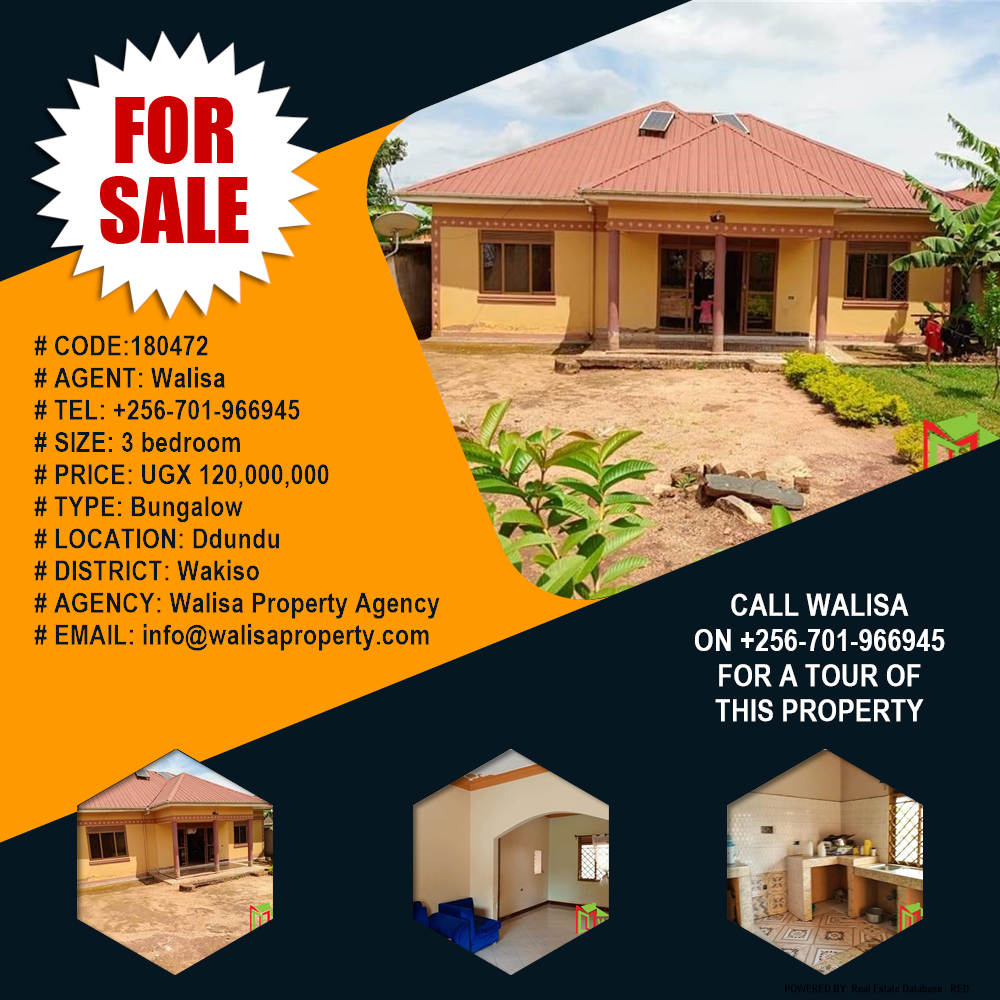 3 bedroom Bungalow  for sale in Ddundu Wakiso Uganda, code: 180472