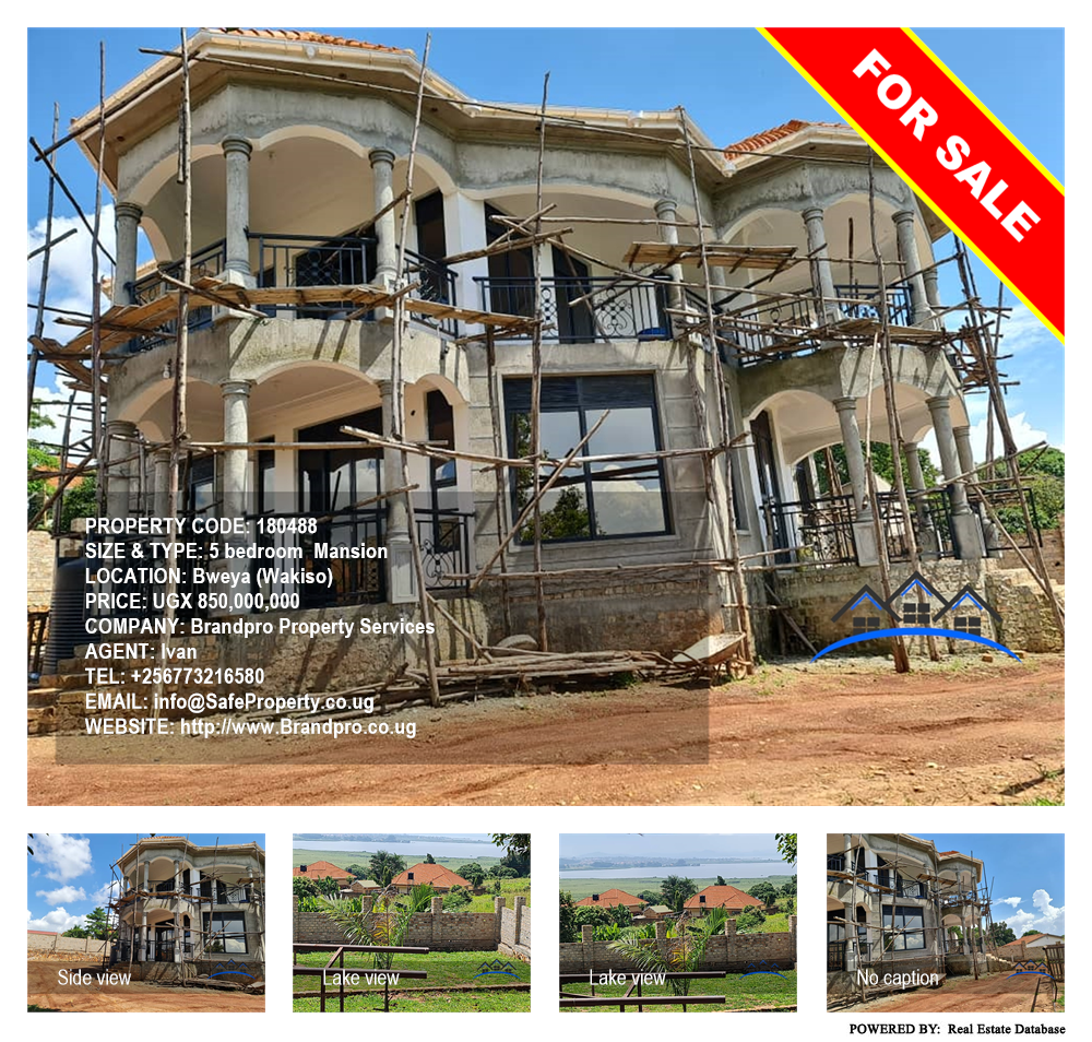 5 bedroom Mansion  for sale in Bweya Wakiso Uganda, code: 180488