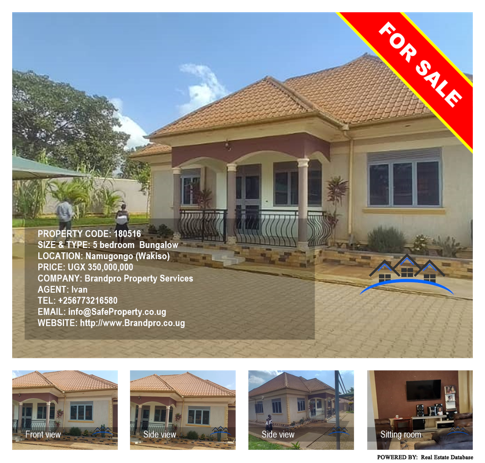 5 bedroom Bungalow  for sale in Namugongo Wakiso Uganda, code: 180516