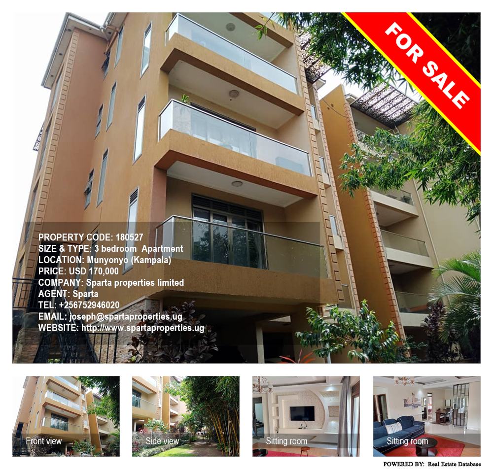 3 bedroom Apartment  for sale in Munyonyo Kampala Uganda, code: 180527