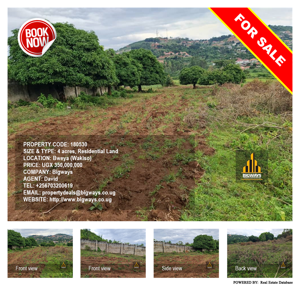 Residential Land  for sale in Bweya Wakiso Uganda, code: 180530