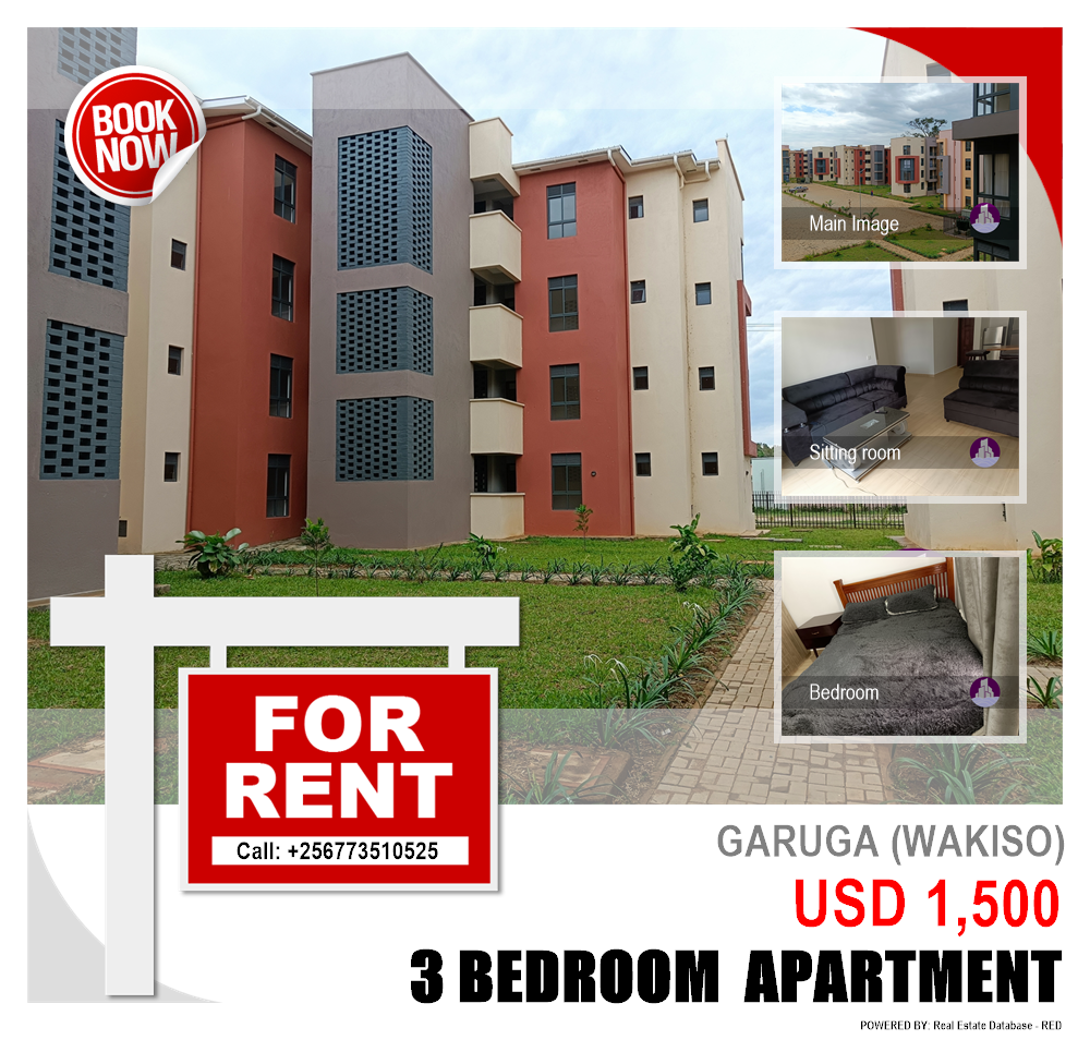 3 bedroom Apartment  for rent in Garuga Wakiso Uganda, code: 180540