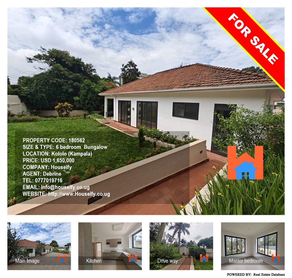 6 bedroom Bungalow  for sale in Kololo Kampala Uganda, code: 180562