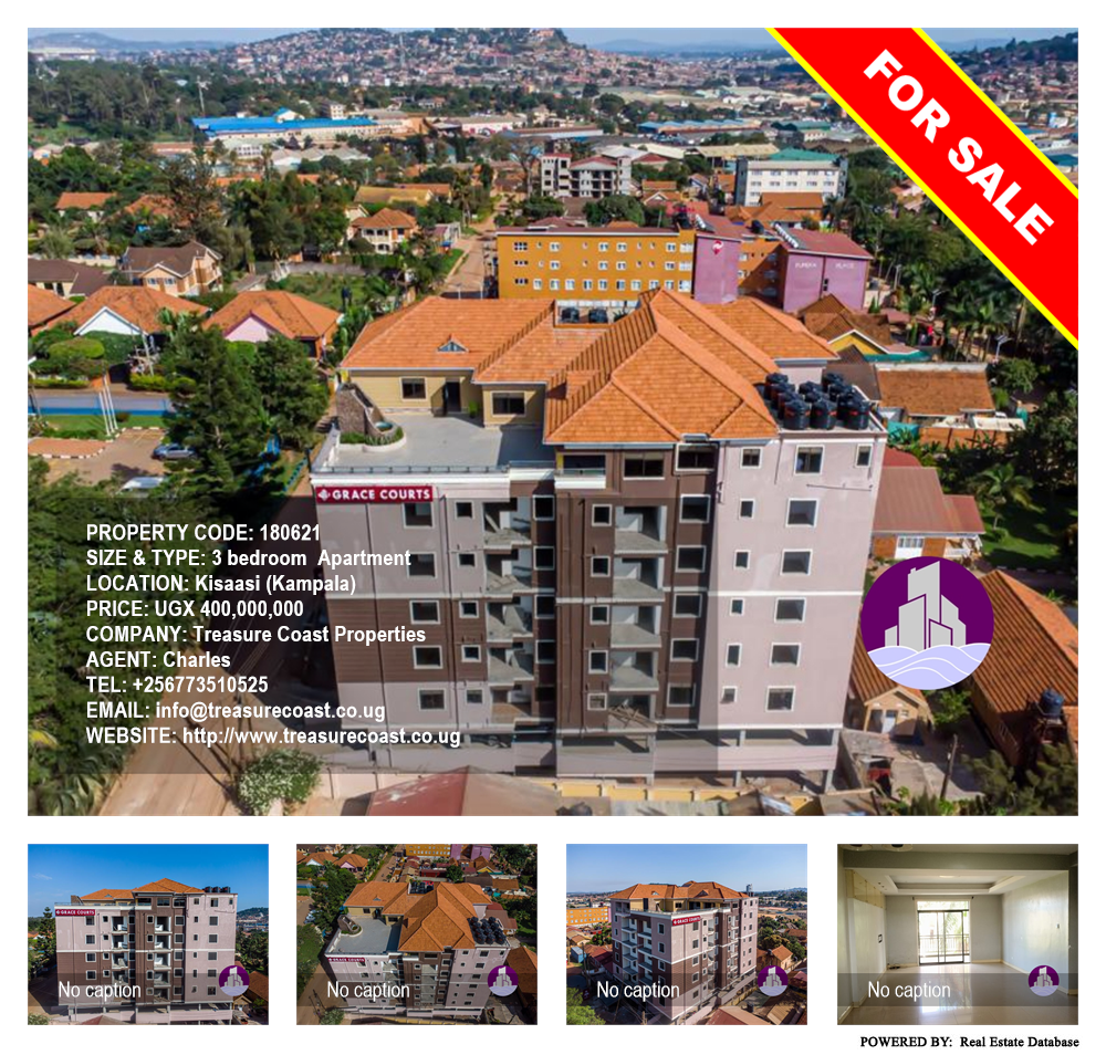 3 bedroom Apartment  for sale in Kisaasi Kampala Uganda, code: 180621