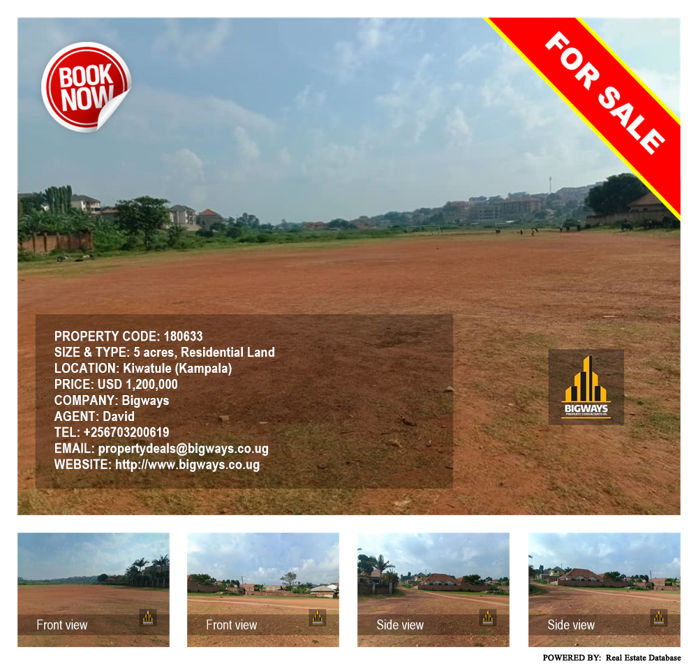 Residential Land  for sale in Kiwaatule Kampala Uganda, code: 180633