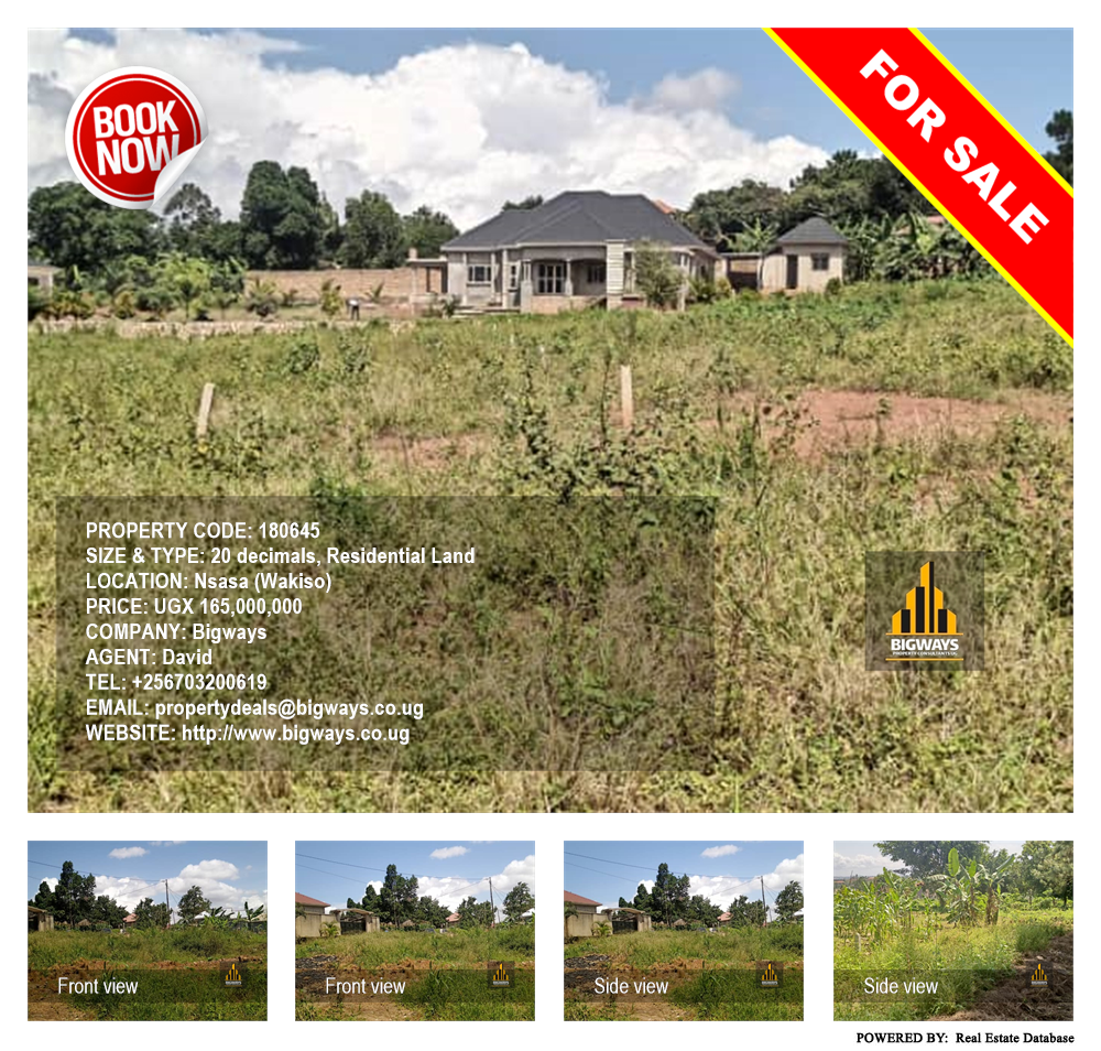 Residential Land  for sale in Nsasa Wakiso Uganda, code: 180645