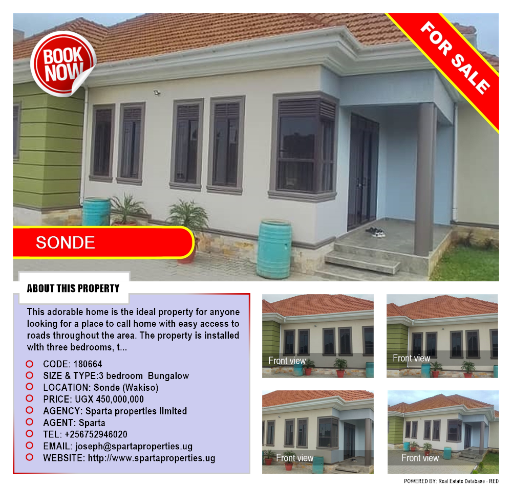 3 bedroom Bungalow  for sale in Sonde Wakiso Uganda, code: 180664