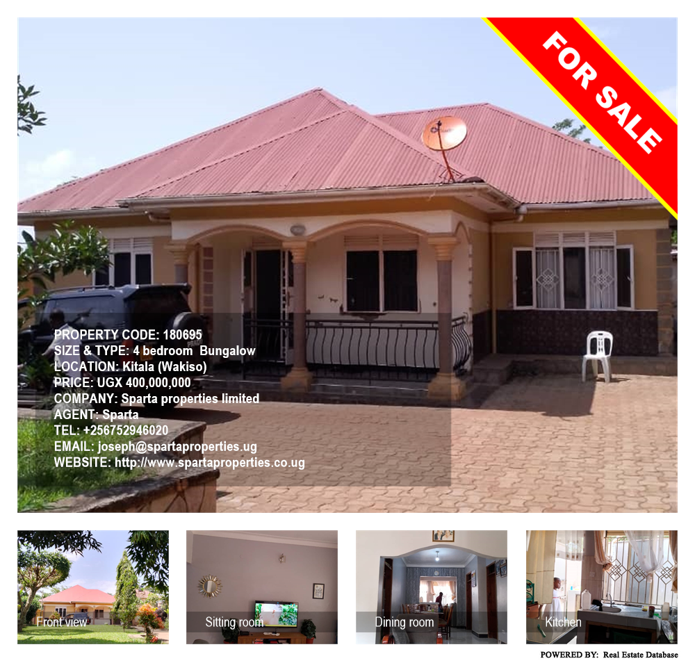 4 bedroom Bungalow  for sale in Kitala Wakiso Uganda, code: 180695