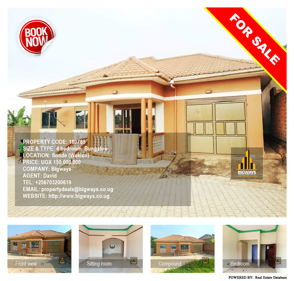 4 bedroom Bungalow  for sale in Sonde Wakiso Uganda, code: 180785