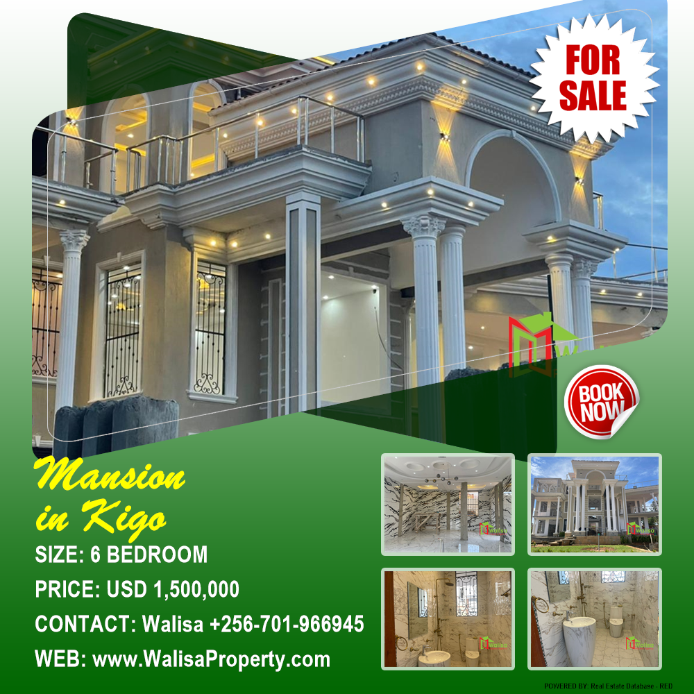 6 bedroom Mansion  for sale in Kigo Kampala Uganda, code: 180812