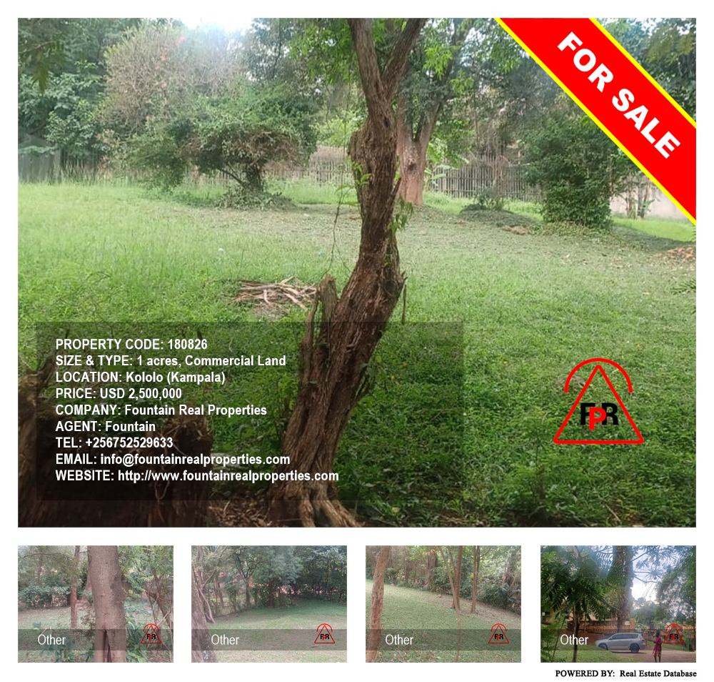 Commercial Land  for sale in Kololo Kampala Uganda, code: 180826