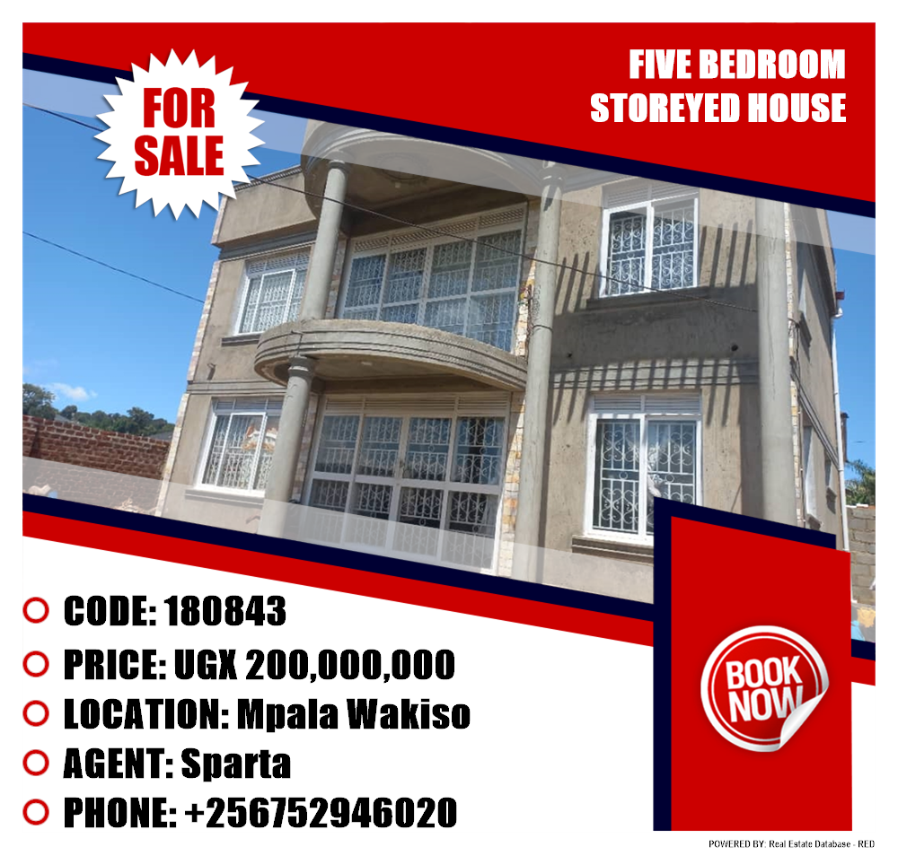 5 bedroom Storeyed house  for sale in Mpala Wakiso Uganda, code: 180843