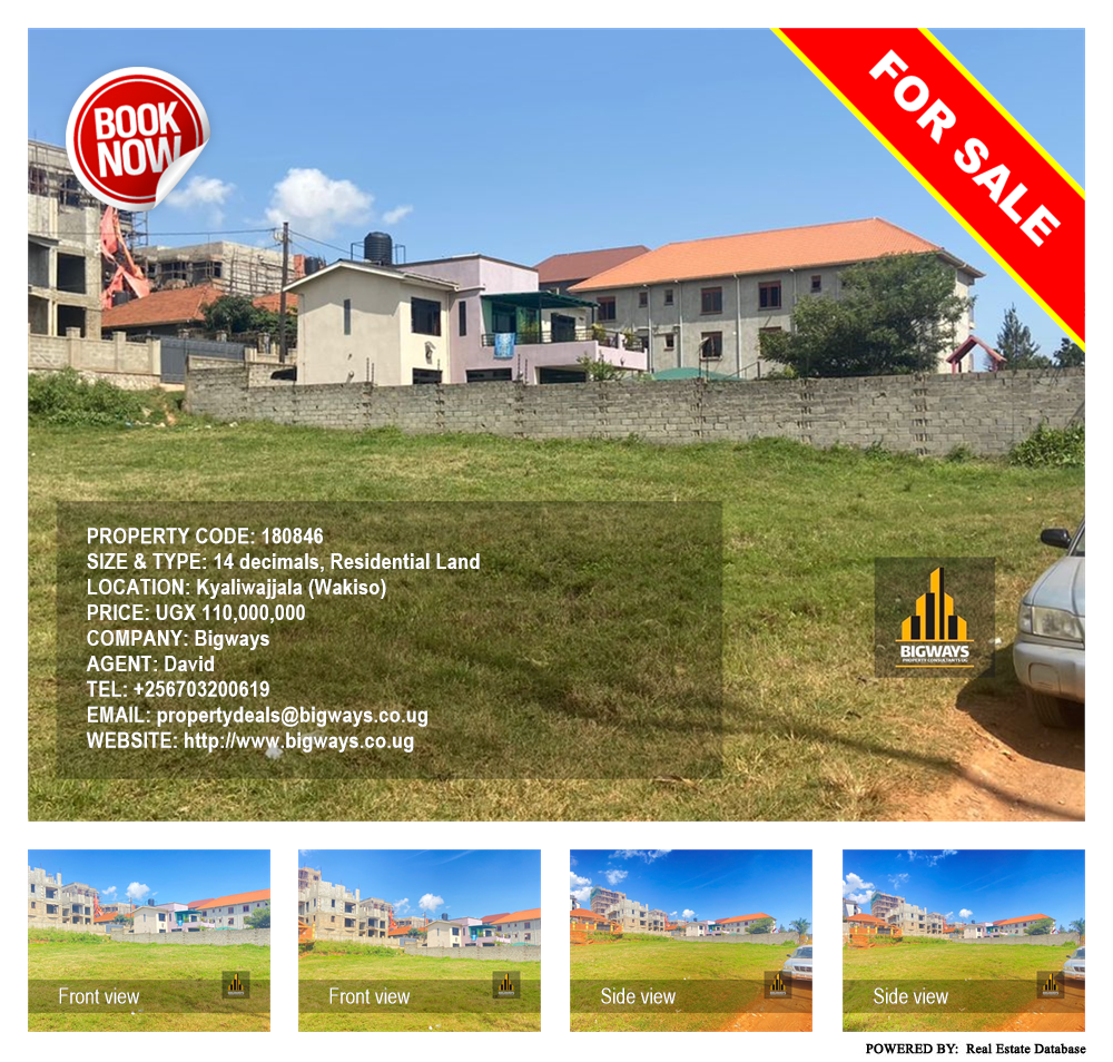 Residential Land  for sale in Kyaliwajjala Wakiso Uganda, code: 180846