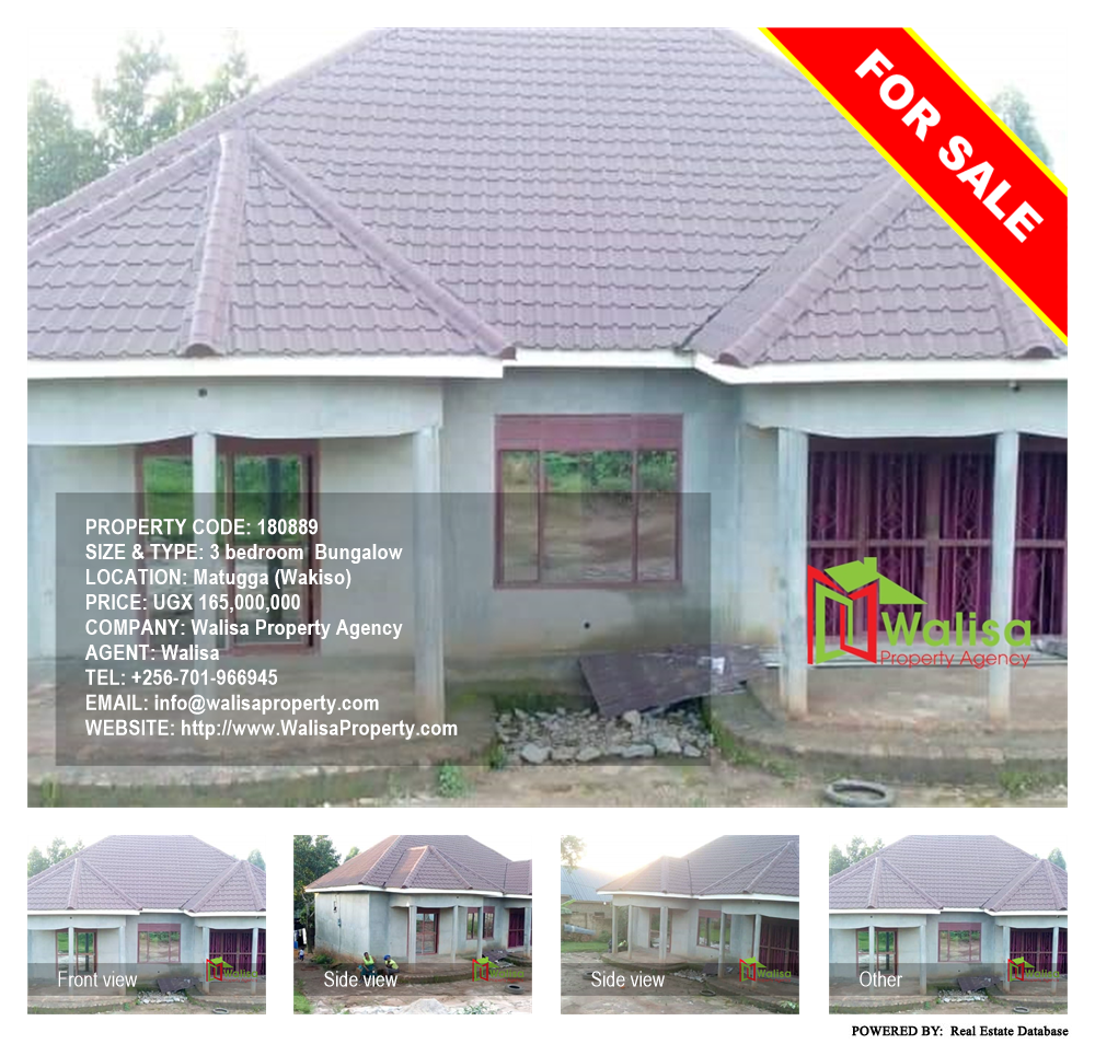 3 bedroom Bungalow  for sale in Matugga Wakiso Uganda, code: 180889