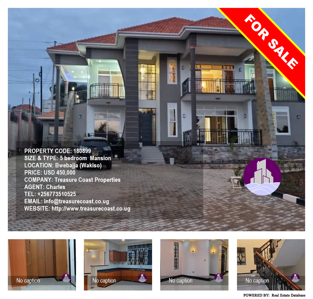 5 bedroom Mansion  for sale in Bwebajja Wakiso Uganda, code: 180899