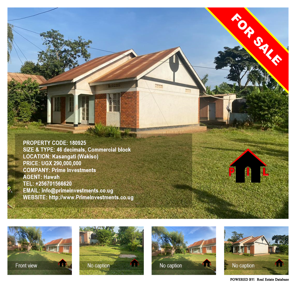 Commercial block  for sale in Kasangati Wakiso Uganda, code: 180925