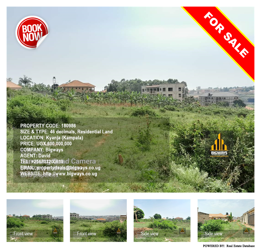 Residential Land  for sale in Kyanja Kampala Uganda, code: 180986