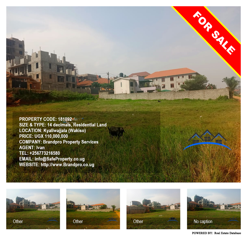 Residential Land  for sale in Kyaliwajjala Wakiso Uganda, code: 181092