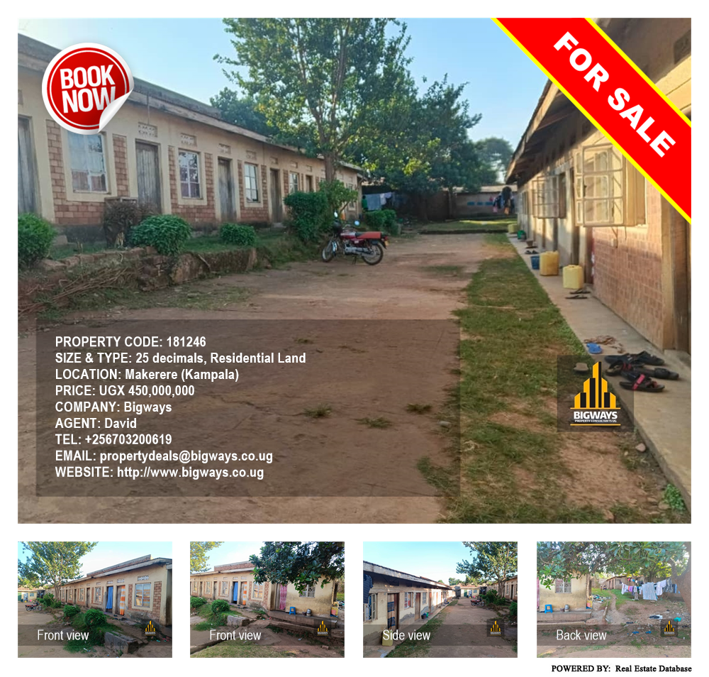 Residential Land  for sale in Makerere Kampala Uganda, code: 181246