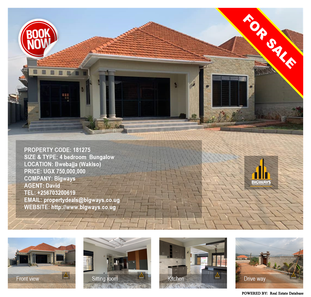 4 bedroom Bungalow  for sale in Bwebajja Wakiso Uganda, code: 181275