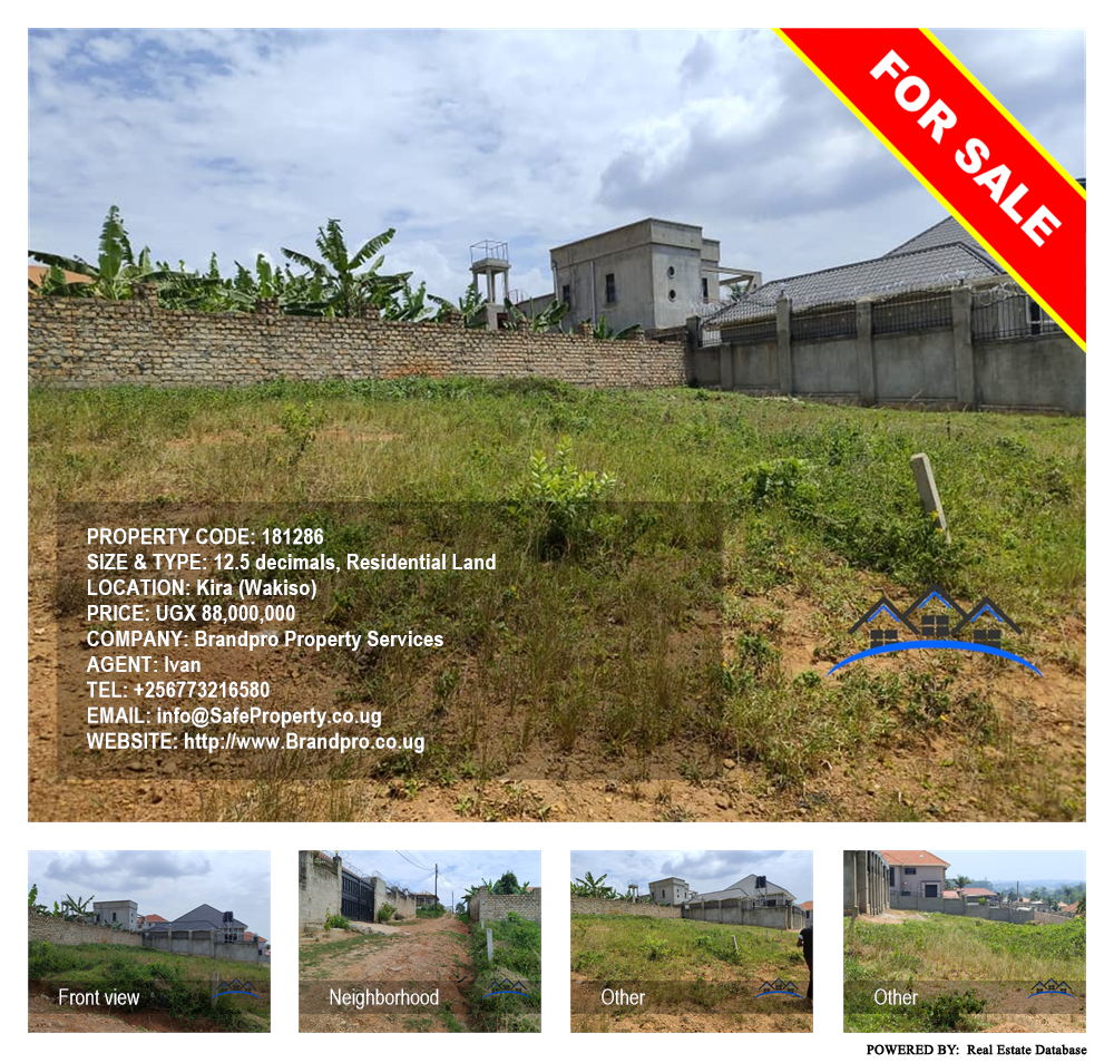 Residential Land  for sale in Kira Wakiso Uganda, code: 181286